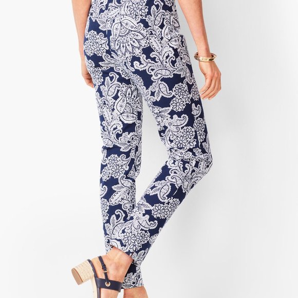 Talbots Chatham Ankle Pants Sz 12 Navy/White NWT - Picture 12 of 13